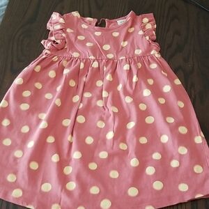 Alarna Rusty Pink Polka Dot Kids Sleeveless Dress. Size EUR92